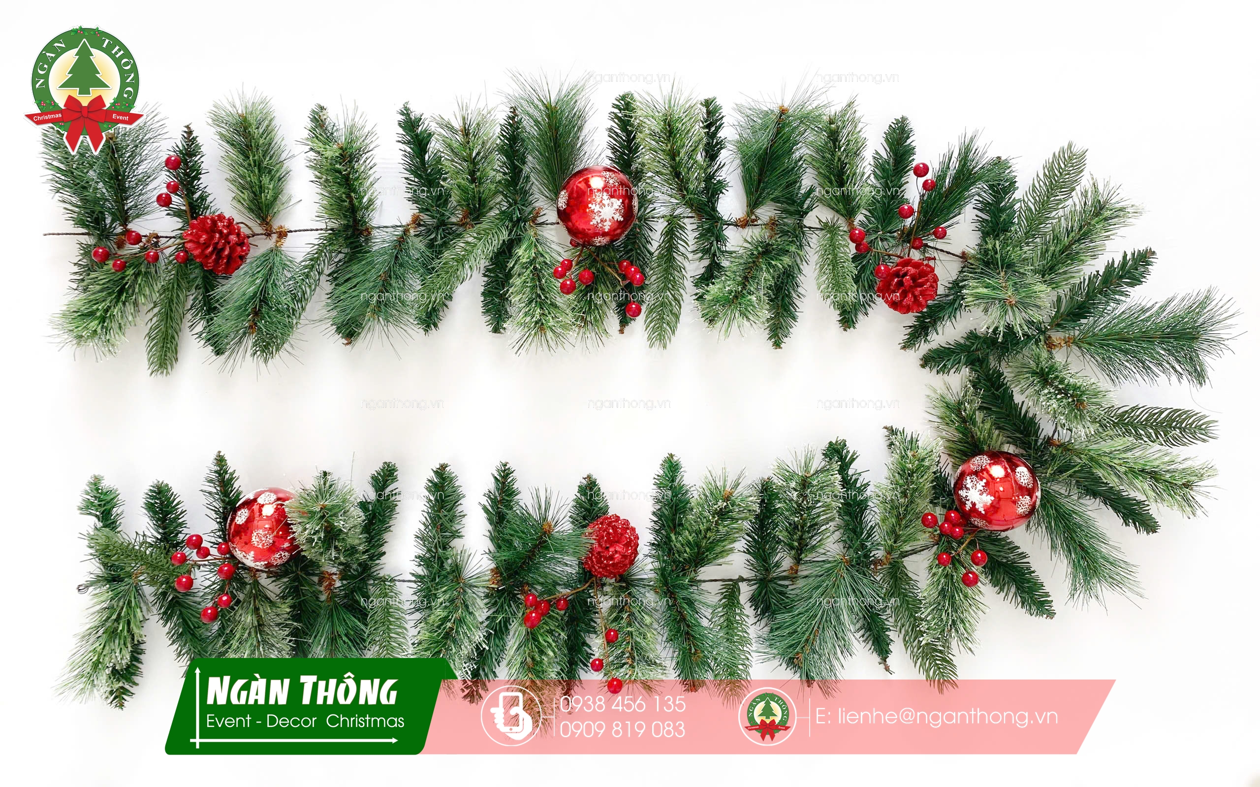 DÂY TRANG TRÍ ĐẦU NHỌN 4 LOẠI LÁ CÓ TRANG TRÍ